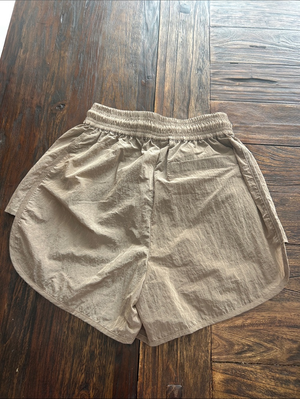 Varley Women's Athletic Shorts - Taupe with White Drawstring - Picture 5 of 6